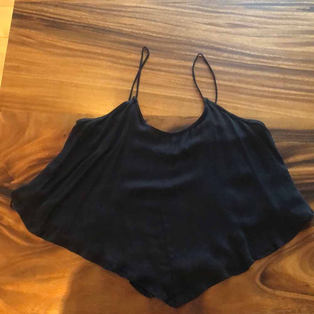 Free people crop cami in black